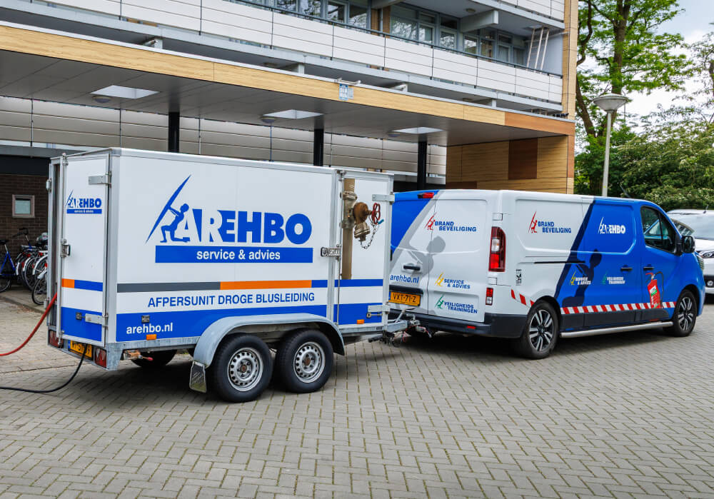 Afpersunit voor keuring droge blusleidingen