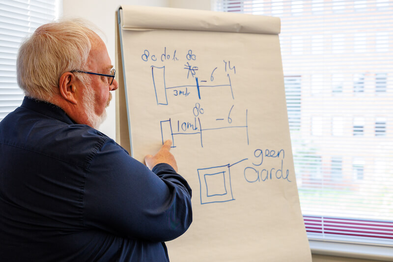 VCA cursus instructiebord